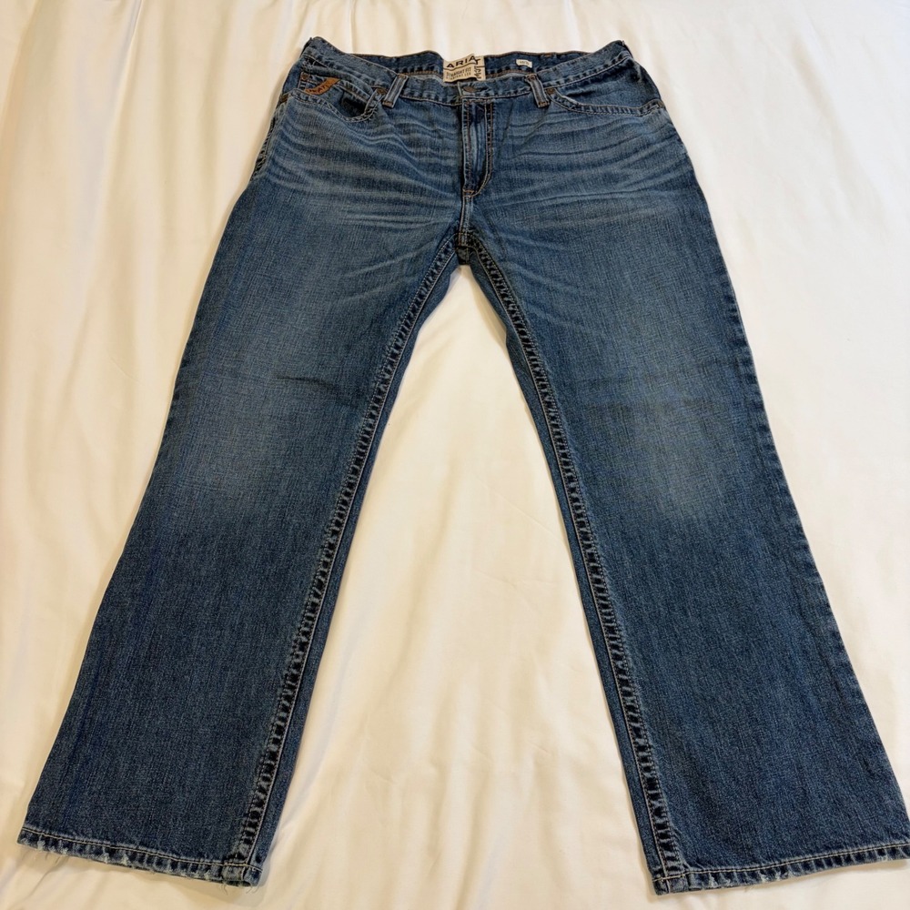Ariat M5 Smokey Weatherford Straight Leg Jeans Mens 40x32 Blue Denim 10053547